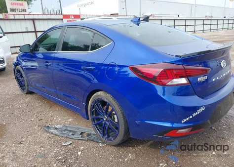 2019 Hyundai Elantra Sport из США, поврежденный, VIN KMHD04LB0KU887919